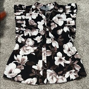 Express Floral Ruffle Sleeve Women's Top